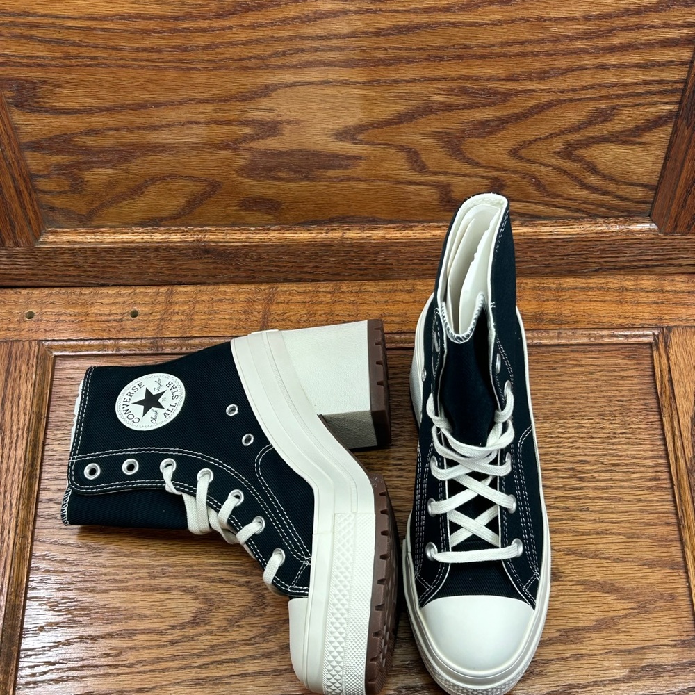 Converse Chuck 70 De Luxe Heel Hi Black Egret Heels - Picture 5 of 7